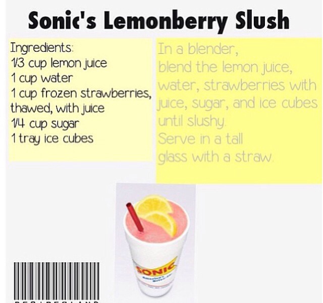 Sonic Lemon berry Slushie Musely