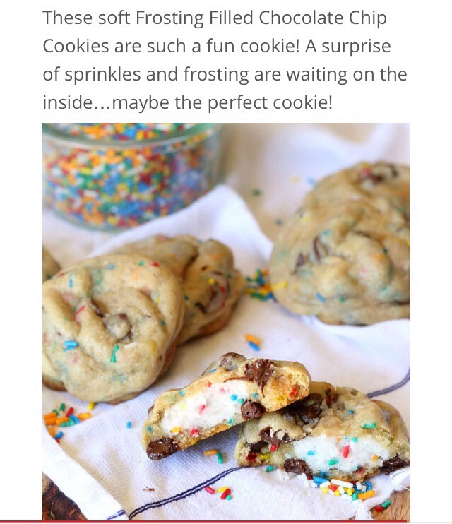 Frosting Filled Chocolate Chip Cookies Frosting Filled Chocolate Chip Cookies