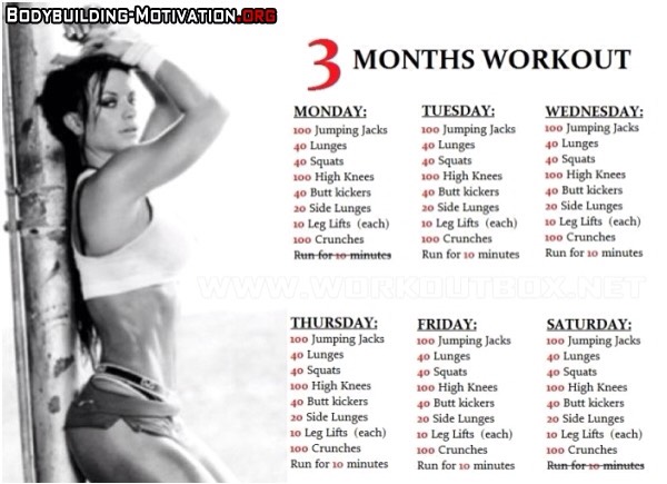 3 Month Weight Loss Workouts