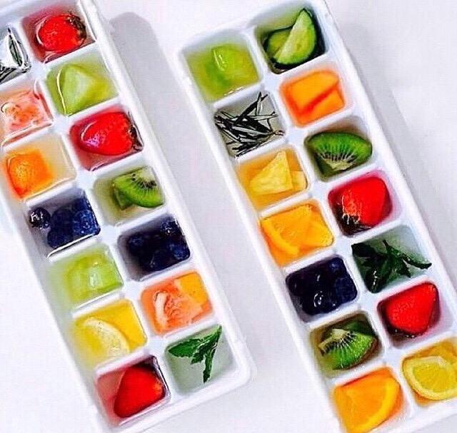 2019 year - Lemon and Berry Fruit Infused Ice Cubes 2019 year