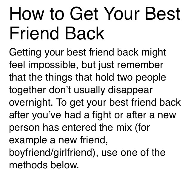 What To Say To Your Best Friend After A Fight