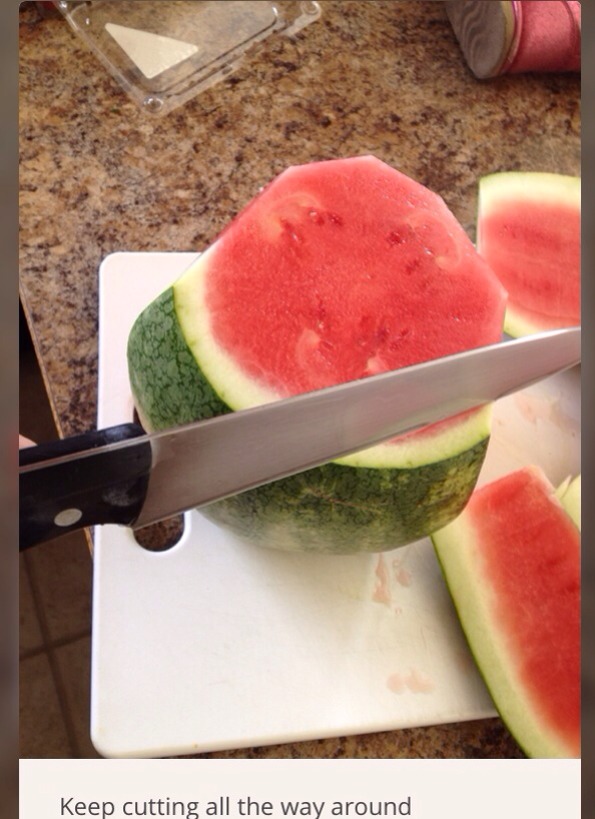 💕 How To Easily Cut Whole Watermelon Into Bite Size Pieces!!! 💕 Musely
