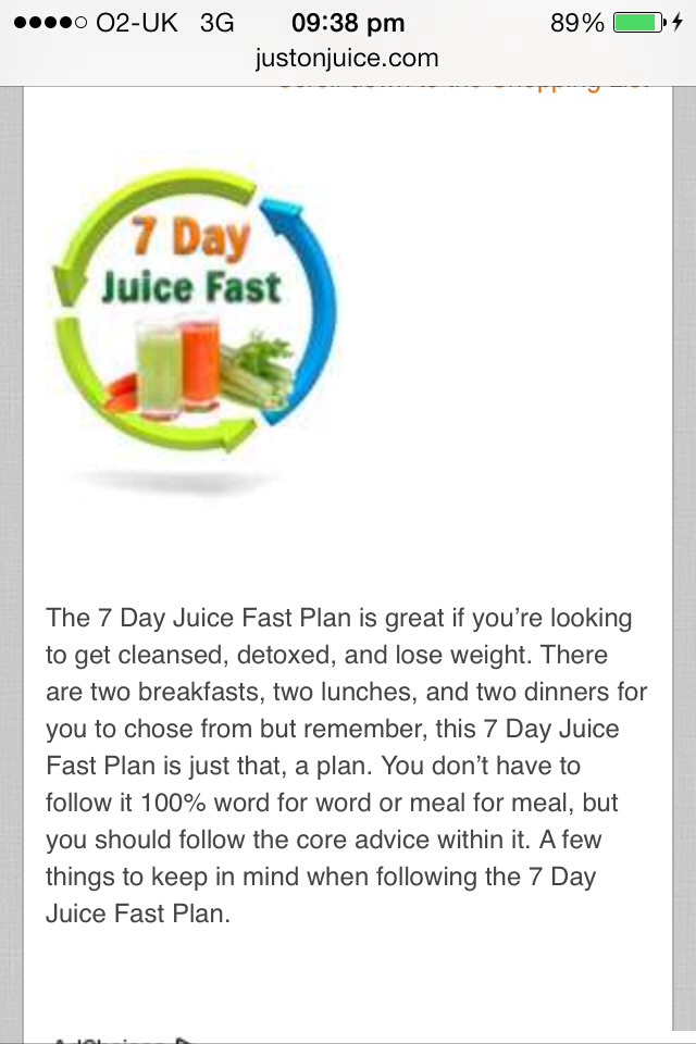 7 Day Juice Diet Musely