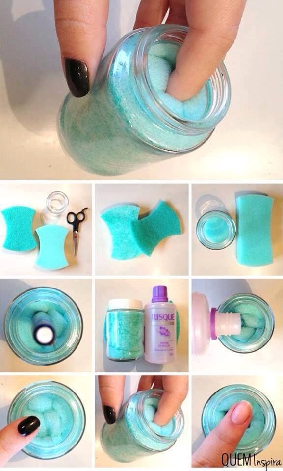 DIY Nail Polish Remover Jar Musely