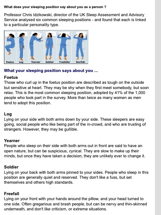 What does your sleeping position say about you?💜 Musely