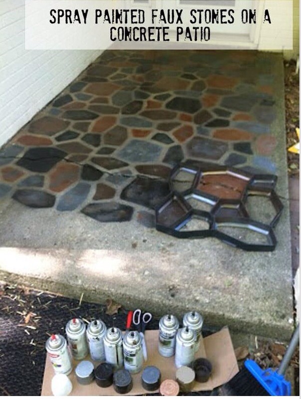 💞 DIY Faux Stones On A Concrete Patio 💞 Musely