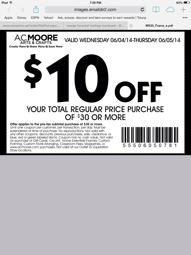 Ac moore coupons 2019