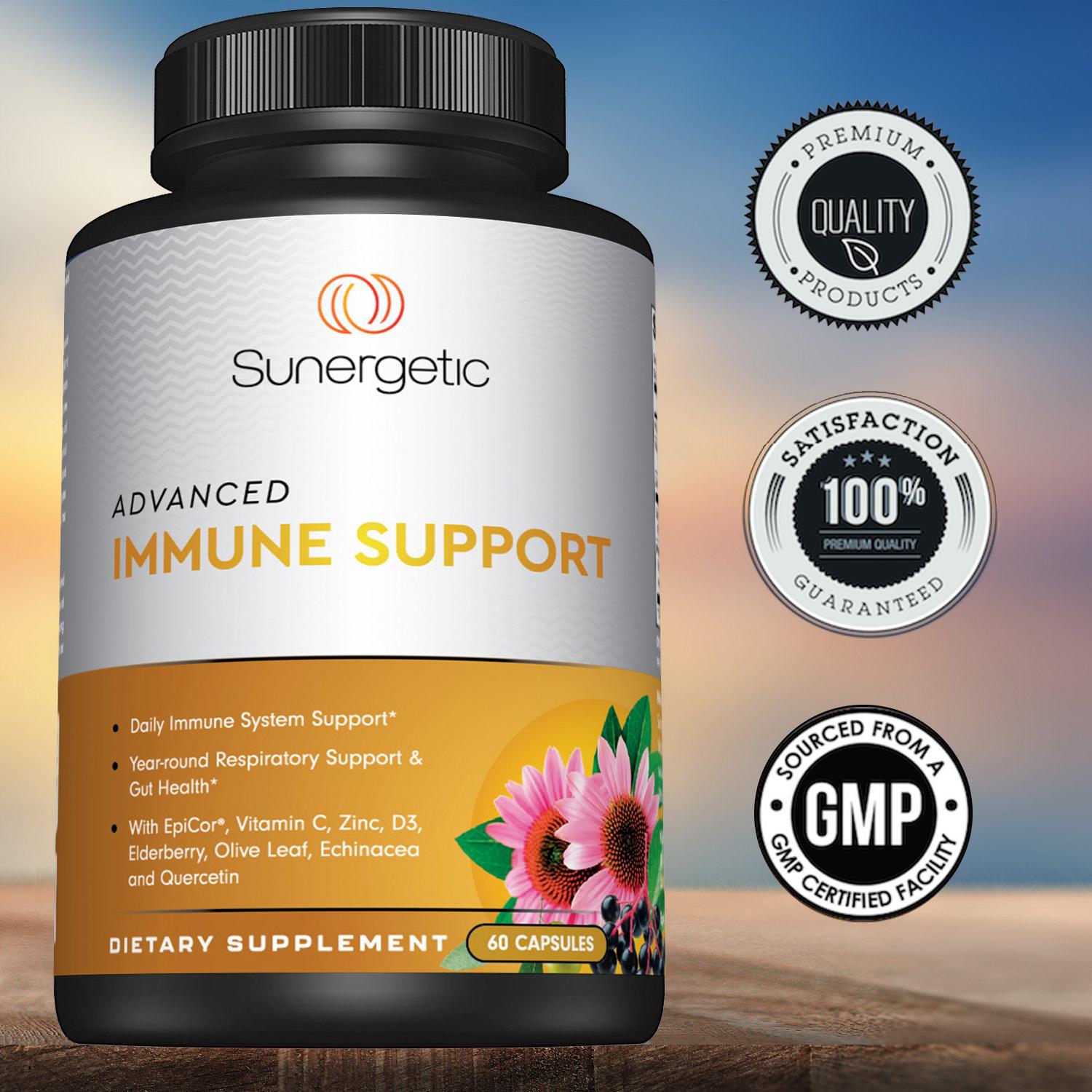 Premium Daily Immune System Booster With Epicor, D3, Zinc, Elderberry