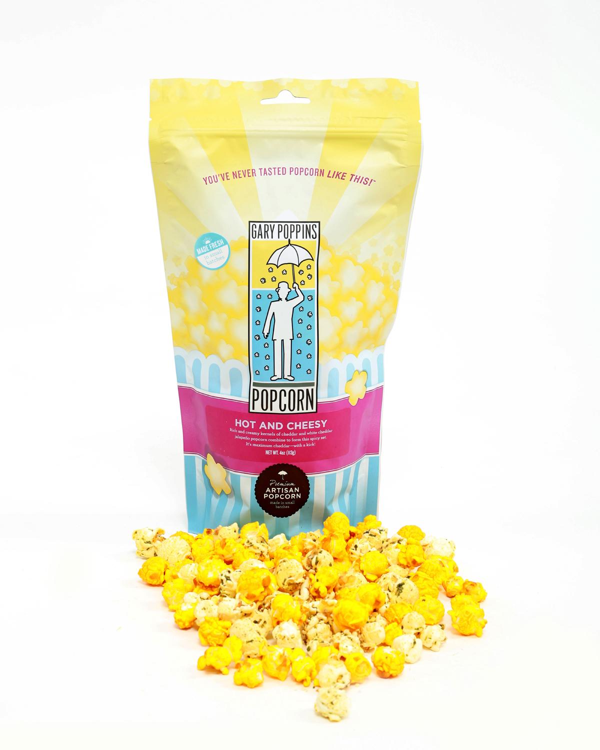 Gary Poppins Hot and Cheesy Popcorn (includes Jalapeno) Bag by Gary