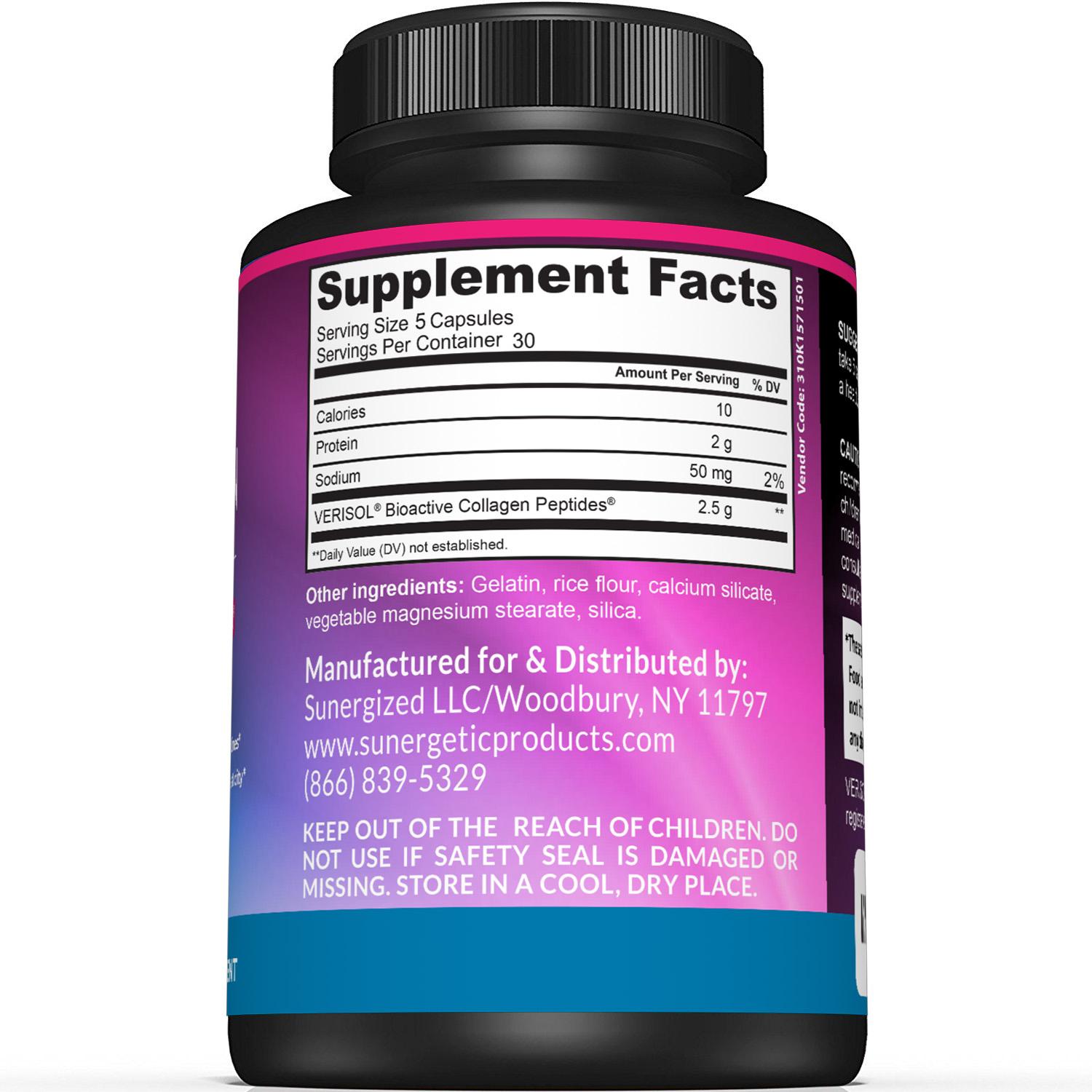 Premium Collagen Peptides Capsules Includes 2,500 mg of VERISOL