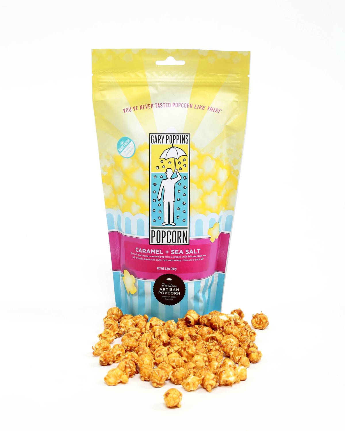 Gary Poppins Caramel + Sea Salt Popcorn, Bag Gary Poppins Caramel + Sea Salt Popcorn, Bag