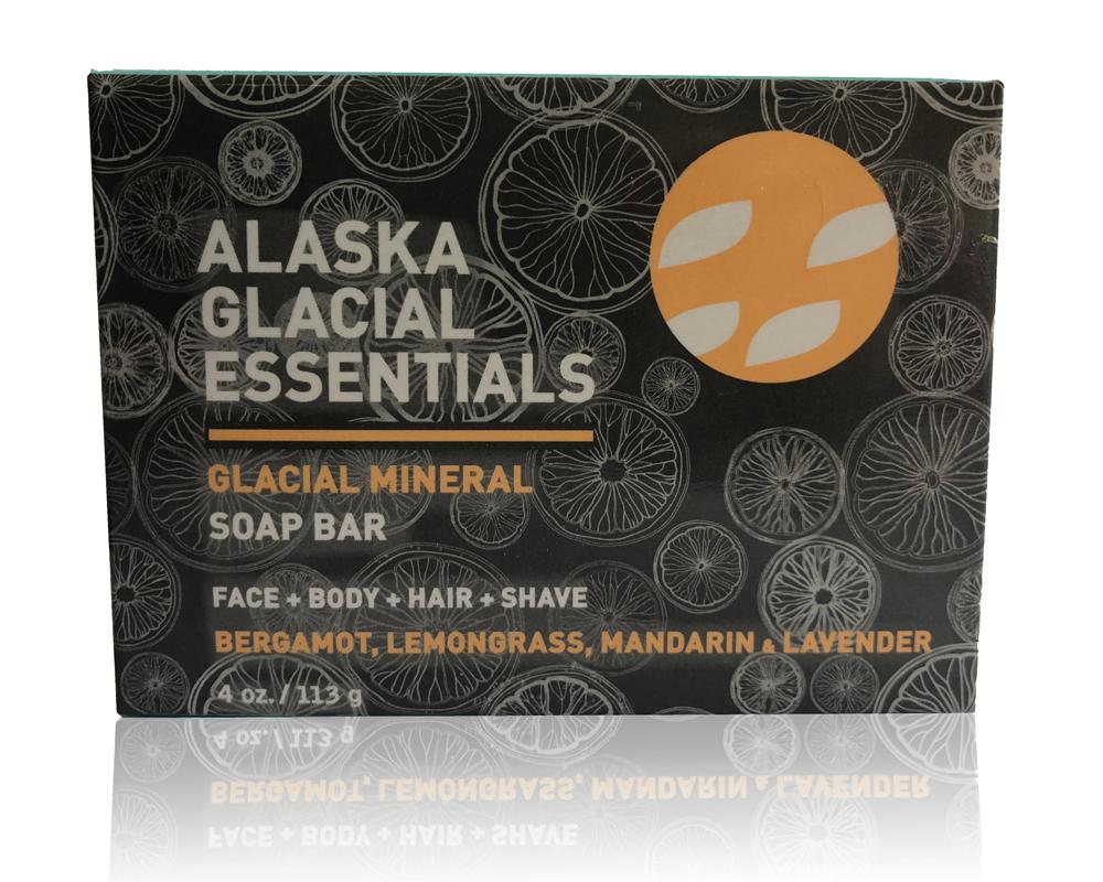 Glacial Mineral Soap Bar - BERGAMOT-MANDARIN-LEMONGRASS-LAVENDER - 2 pack bundle set Glacial Mineral Soap Bar - BERGAMOT-MANDARIN-LEMONGRASS-LAVENDER - 2 pack bundle set