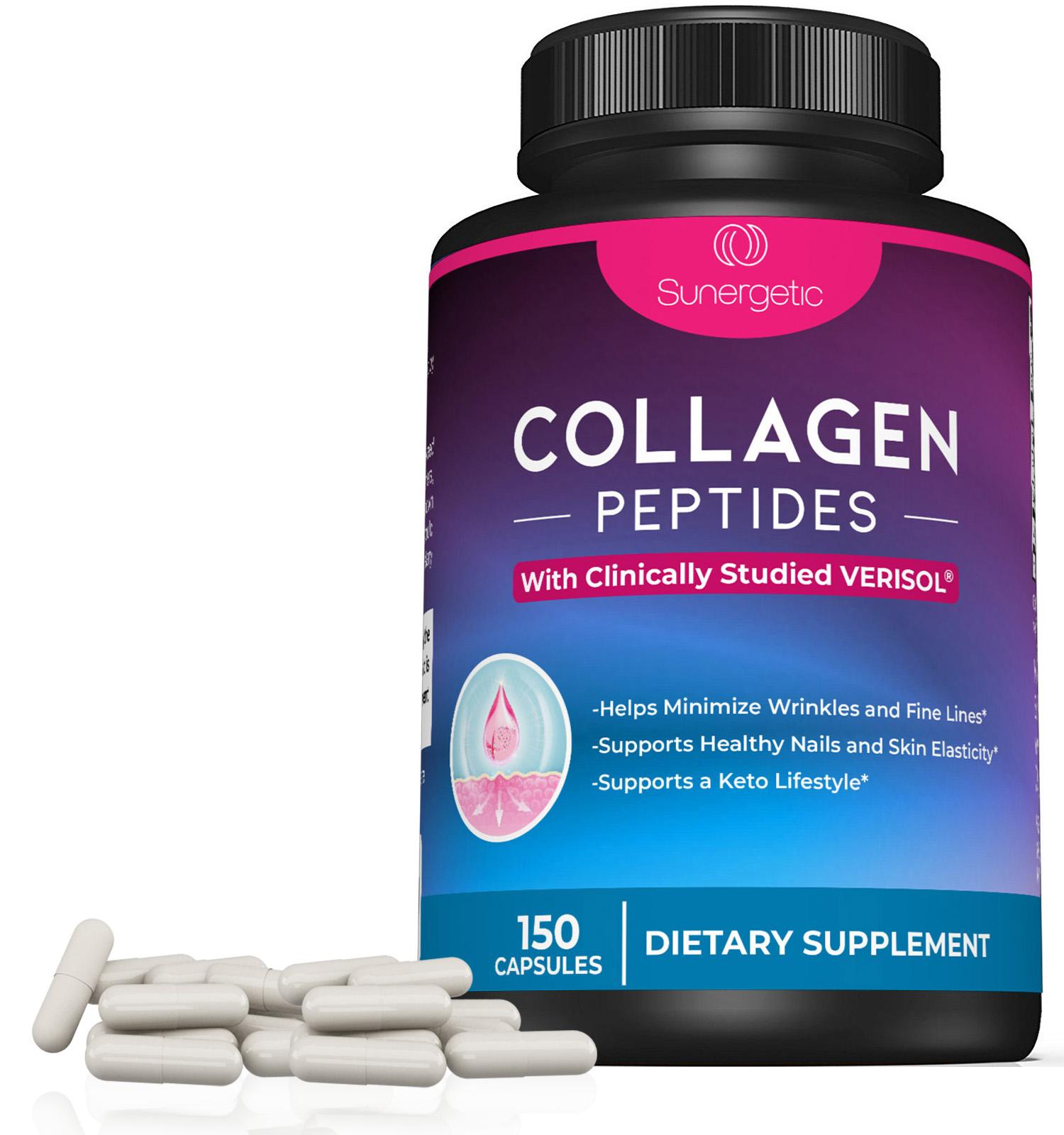 Premium Collagen Peptides Capsules Includes 2,500 mg of VERISOL® Collagen Type 1 & Type 3 by