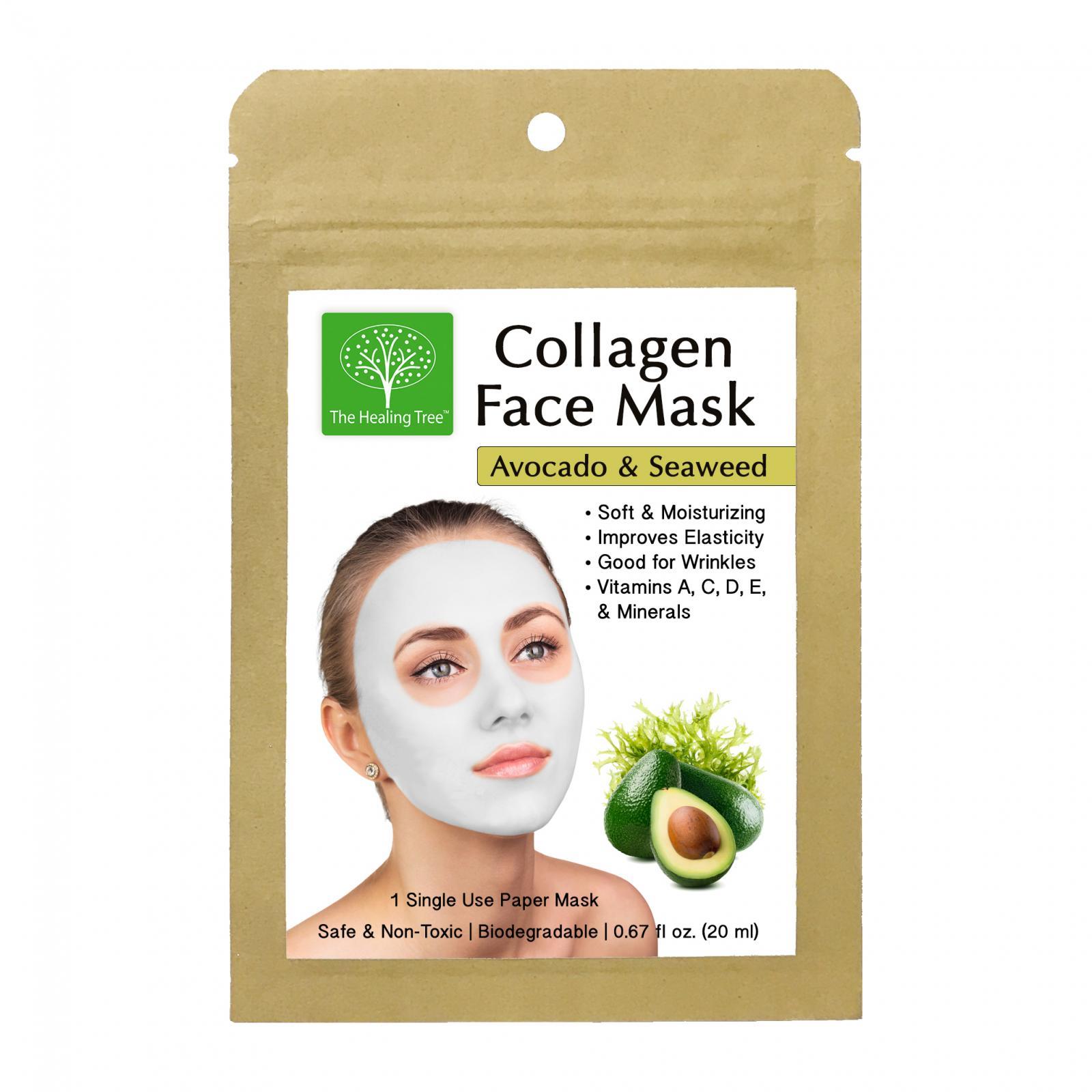 Avocado & Seaweed Collagen Face Mask for Wrinkles (Single, 3-Pack, 6-Pack) Avocado & Seaweed Collagen Face Mask for Wrinkles (Single, 3-Pack, 6-Pack)