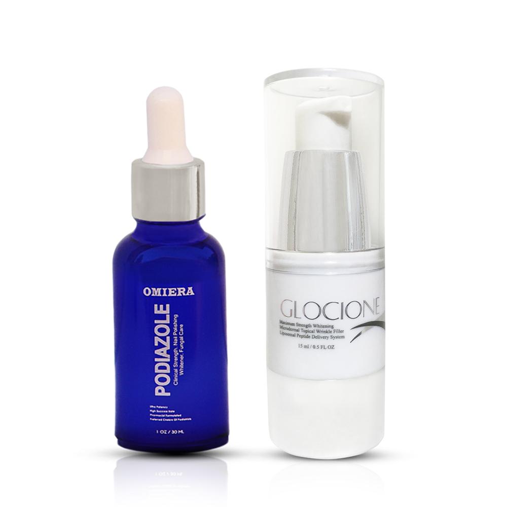 Glocione Wrinkle Remover Whitening Cream (15M) & Podiazole Nail Fungus Treatment (30M) Glocione Wrinkle Remover Whitening Cream (15M) & Podiazole Nail Fungus Treatment (30M)