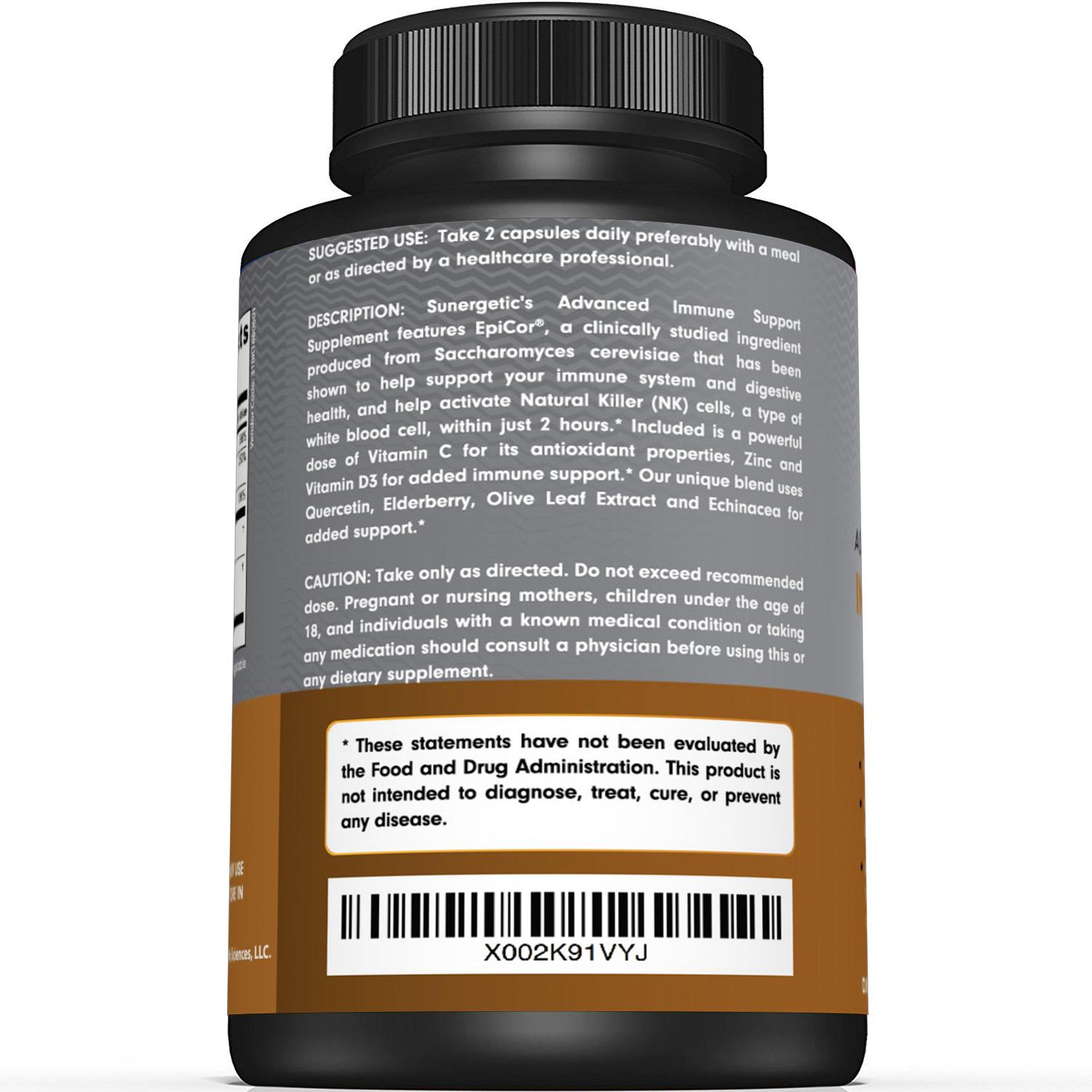 Premium Daily Immune System Booster With Epicor, D3, Zinc, Elderberry