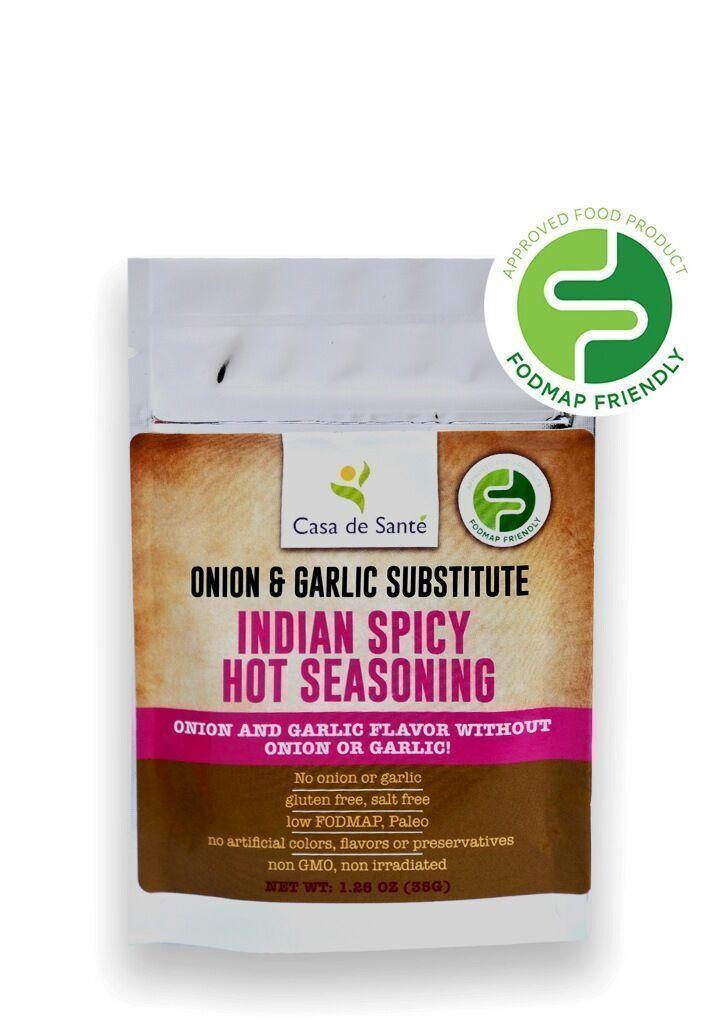 Low FODMAP Certified Spice Mix (Indian Spicy Hot Seasoning) - No Onion No Garlic, Gut Friendly, Artisan, Onion and Garlic Substitute Seasoning, Kosher Low FODMAP Certified Spice Mix (Indian Spicy Hot Seasoning) - No Onion No Garlic, Gut Friendly, Artisan, Onion and Garlic Substitute Seasoning, Kosher