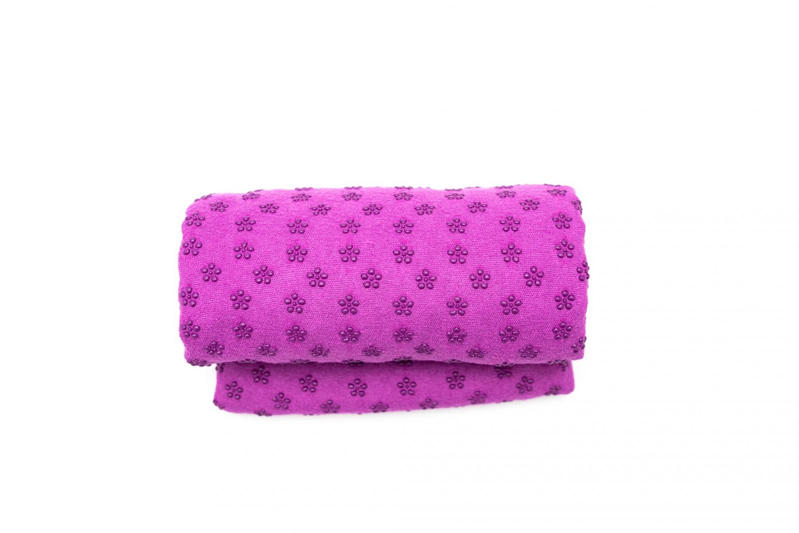 Purple Blossom Yoga Mat Towel by EcoStrength Musely