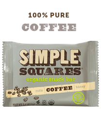 Coffee SIMPLE Squares - Organic Nutrition Bar - Box of 12 bars Coffee SIMPLE Squares - Organic Nutrition Bar - Box of 12 bars
