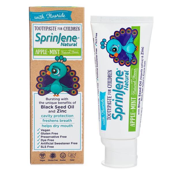 SprinJene Natural Kids Toothpaste Apple-Mint Flavor Bundle of 5 SprinJene Natural Kids Toothpaste Apple-Mint Flavor Bundle of 5