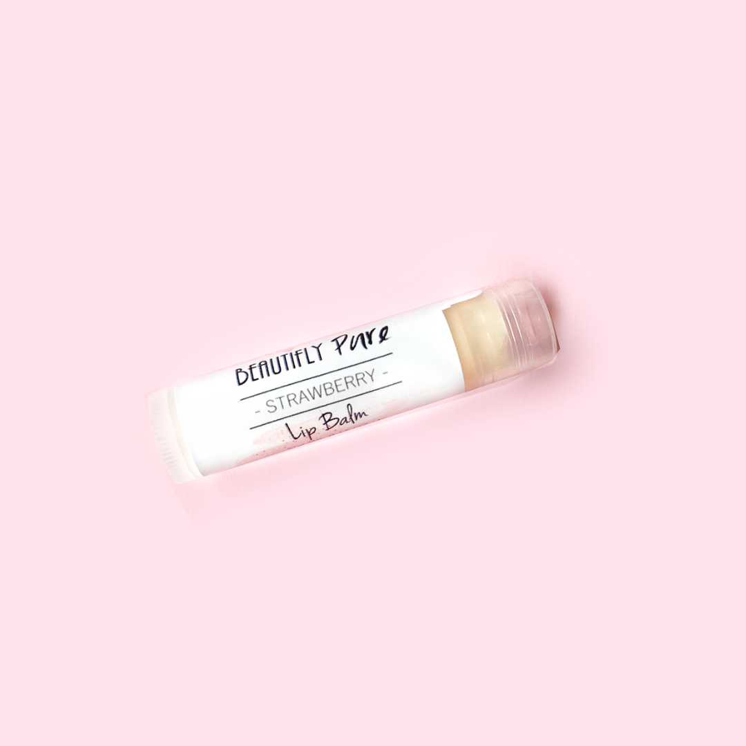 Strawberry Lip Balm | All Natural + Vegan Strawberry Lip Balm | All Natural + Vegan