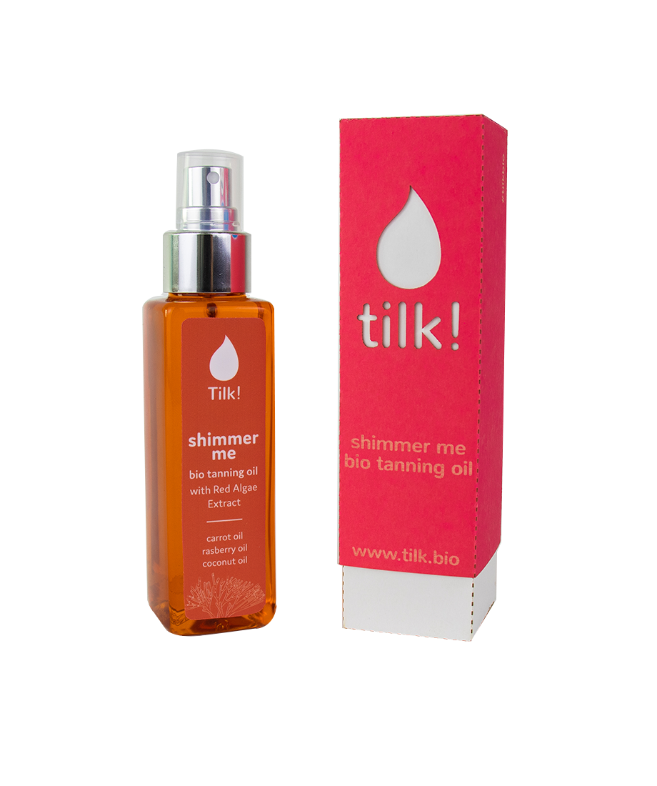 SHIMMER ME BODY OIL FOR BEAUTIFUL TAN by Tilk! Musely