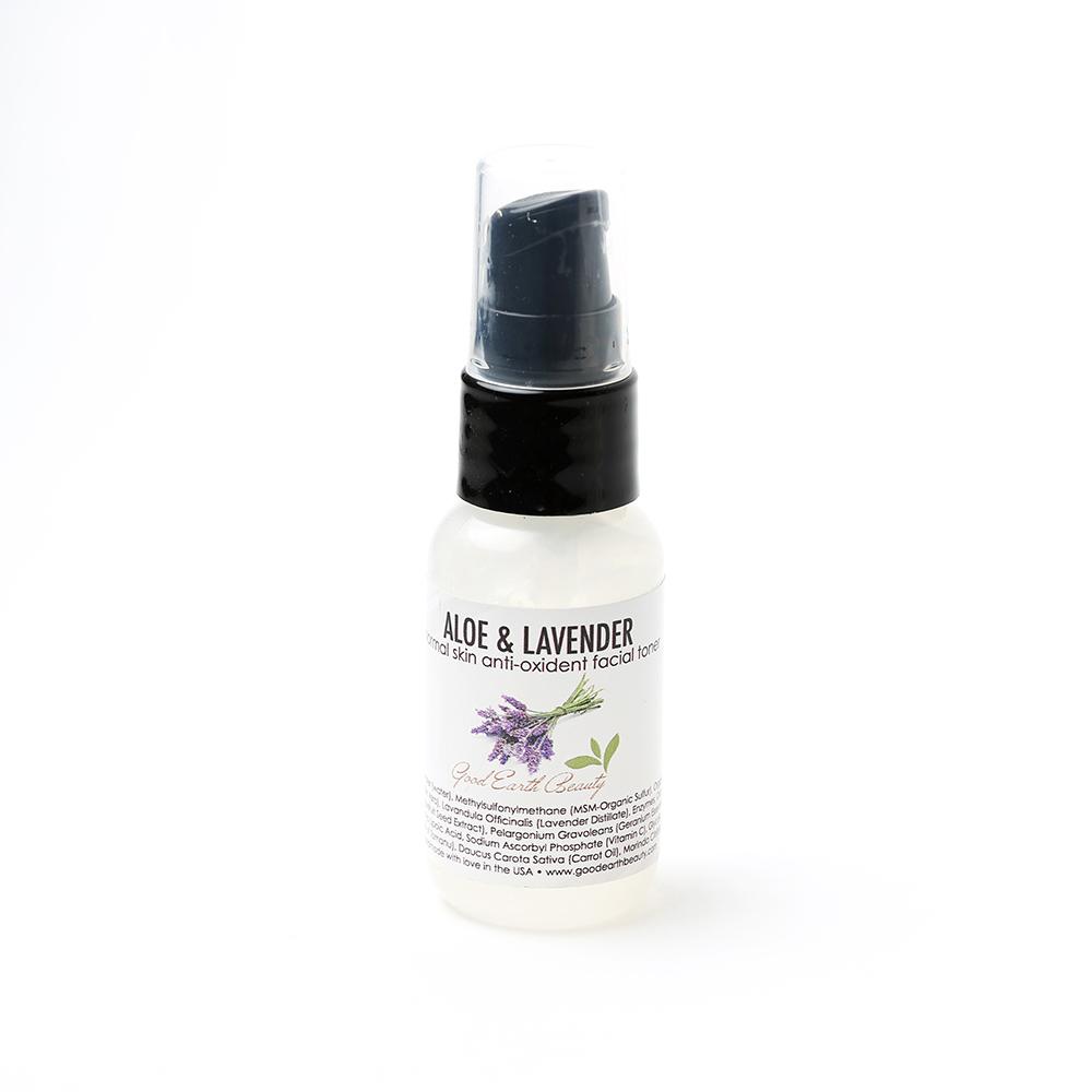 Facial Toner Mist - Aloe and Lavender Anti Oxidant for all Skin Types Gluten free, Cruelty free, All natural, Paraben free Sample