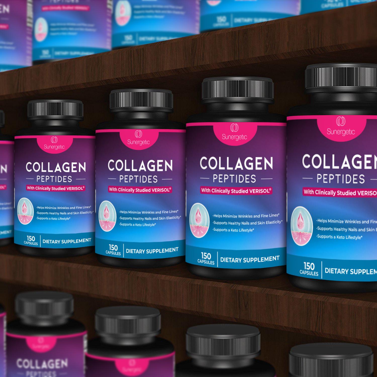 Premium Collagen Peptides Capsules – Includes 2,500 mg of VERISOL ...