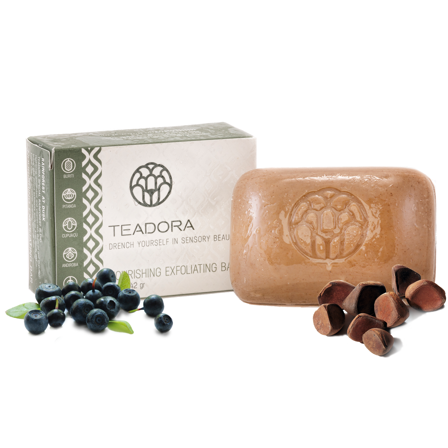EXFOLIATING CLAY SOAP BAR. RAINFOREST AT DUSK. EXFOLIATING CLAY SOAP BAR. RAINFOREST AT DUSK.