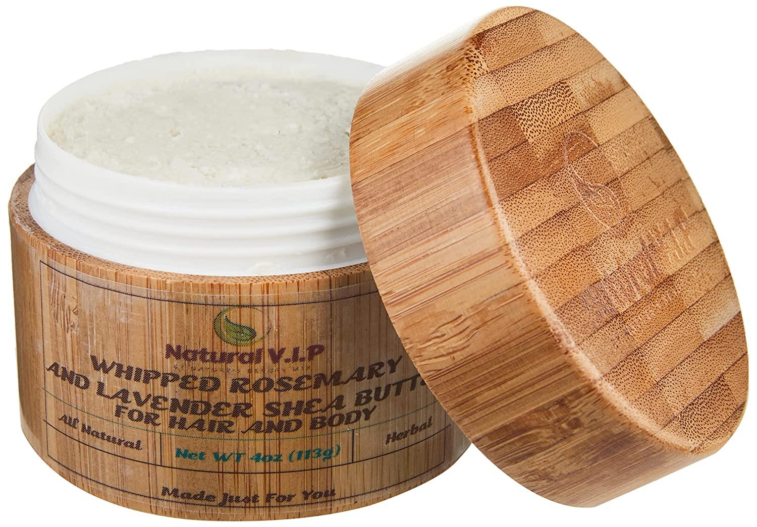 Rosemary and Lavender Whipped Shea Butter for Hair and Body 8 oz