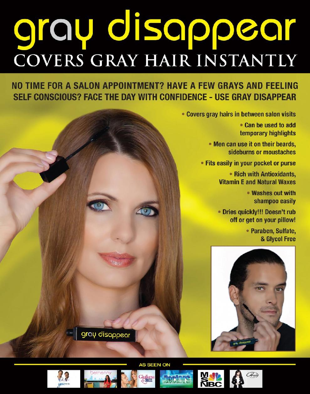 Gray Disappear Paraben Free Hair Mascara (Honey/Wheat Blonde) - image 3
