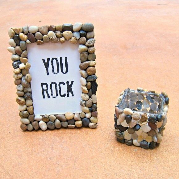 Dollar Store Stones Phoyo Frame Idea Musely Dollar Store Stones Phoyo Frame Idea Musely