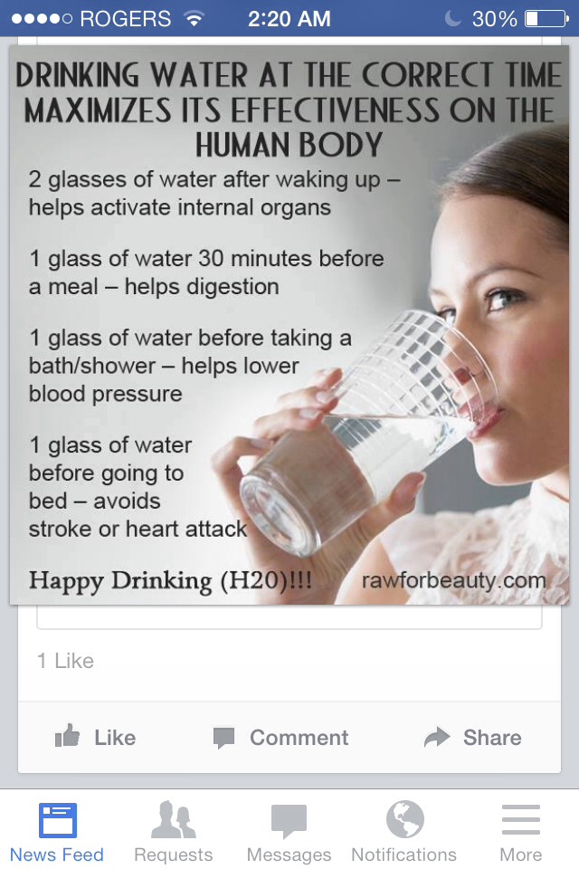 drinking 2 full glasses of water in the morning, helps with digestion