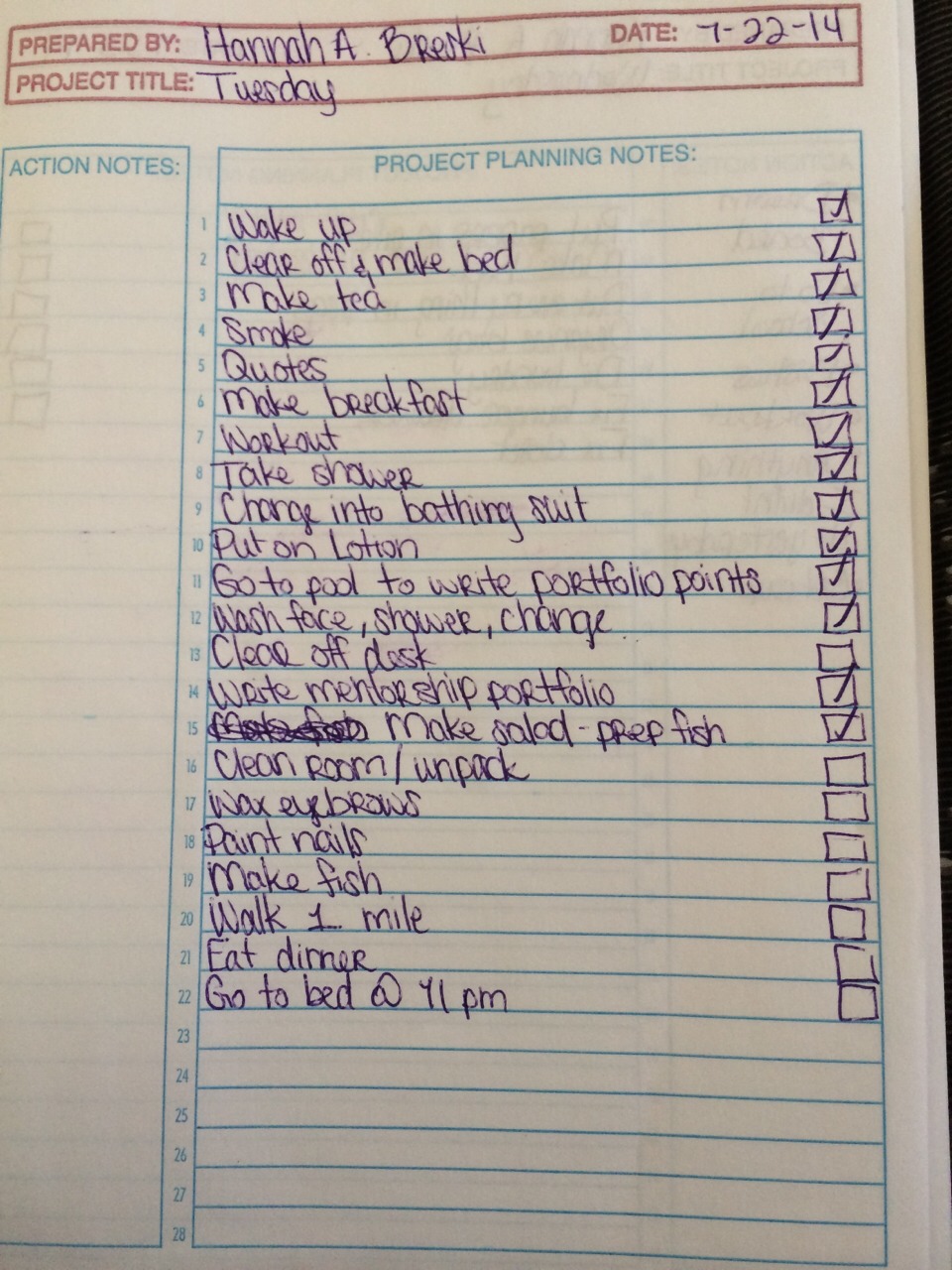 Musely Write Down Your Daily Tasks And Check Them Off As You Go Writing