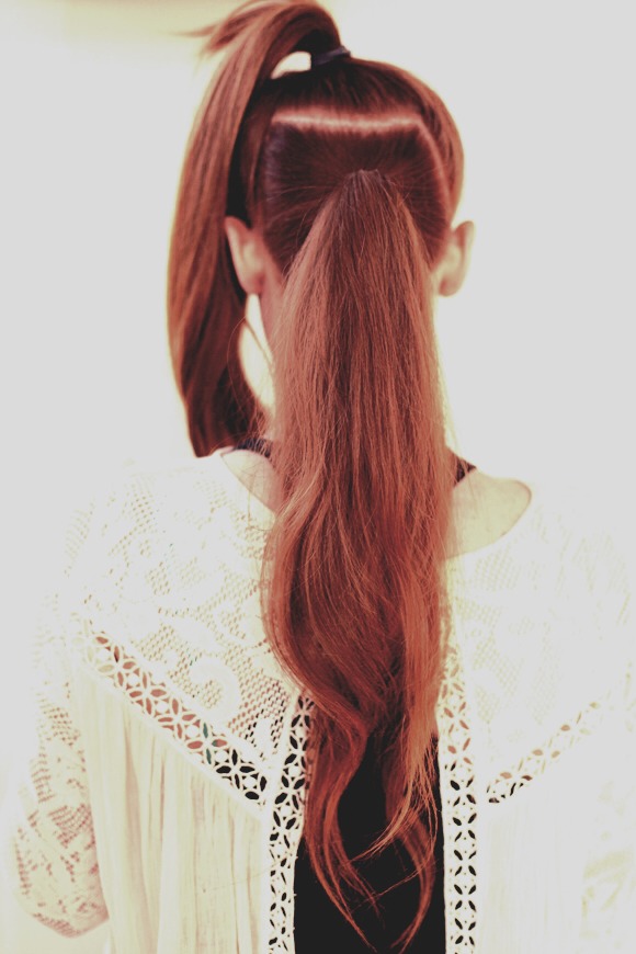 How To Make You Hair Look Long In A Ponytail by Ali Flores - Musely