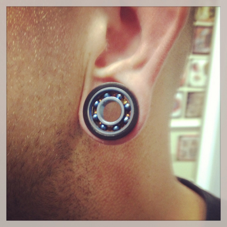 Easy way to stretch your ears Wrap tape around the gauge and gradually