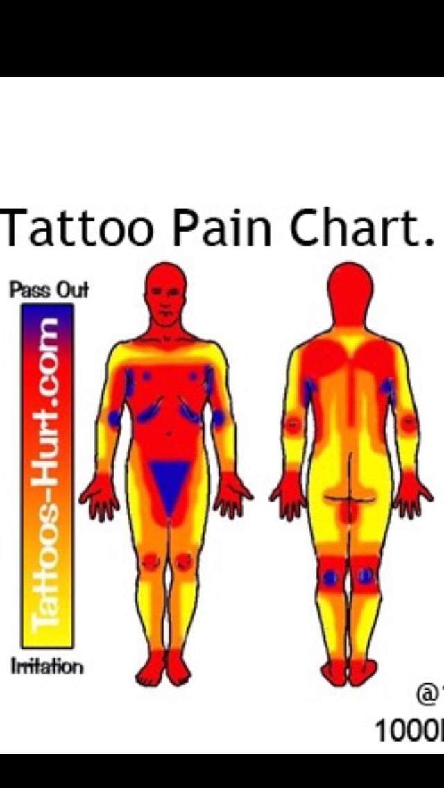 Tattoo Pain Chart 💉😫 Musely