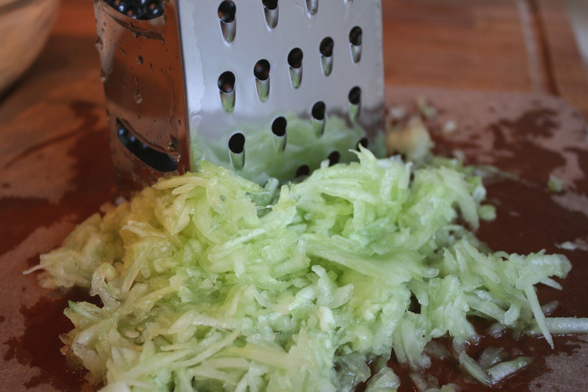 Grated Cucumber Mixed With Natural Plain Yoghurt. Use As A Face Mask To