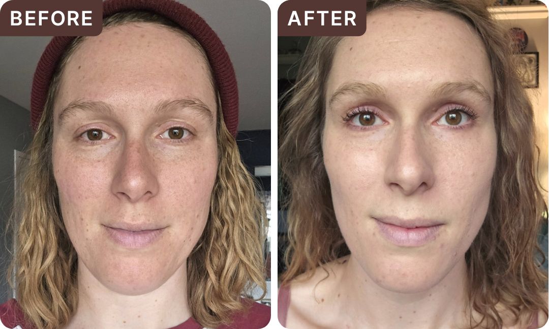 Kasey G. -- before and after, 8 weeks