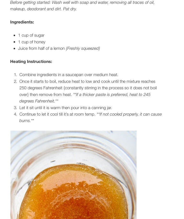 homemade sugar wax recipe for brazilian