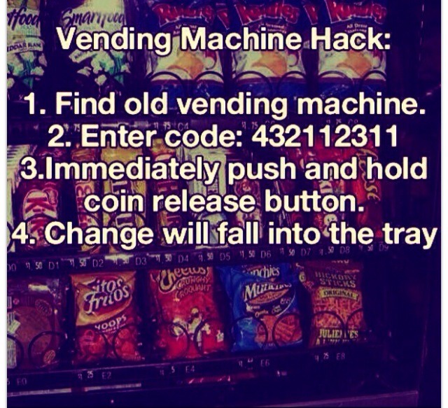 How to get free snacks from vending machines