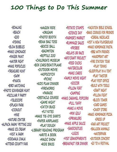 100 Activities To Do With Kids In The Summer 100 Activities To Do With Kids In The Summer