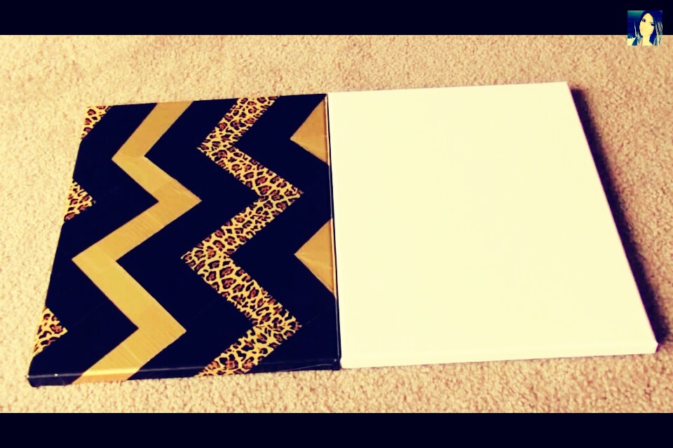 DIY Duct Tape Chevron Painting Musely