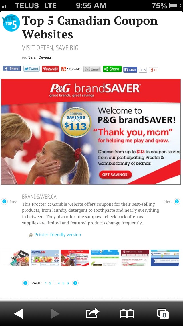 Best canadian coupons sites