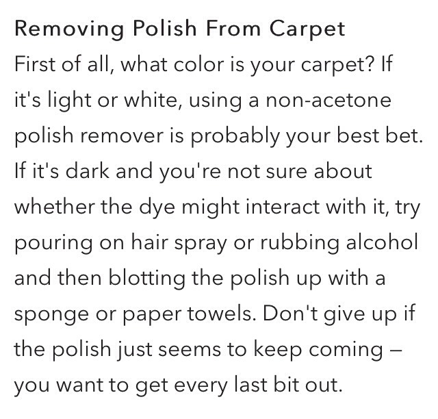 How To Get Nail Varnish Out Of Carpet Musely
