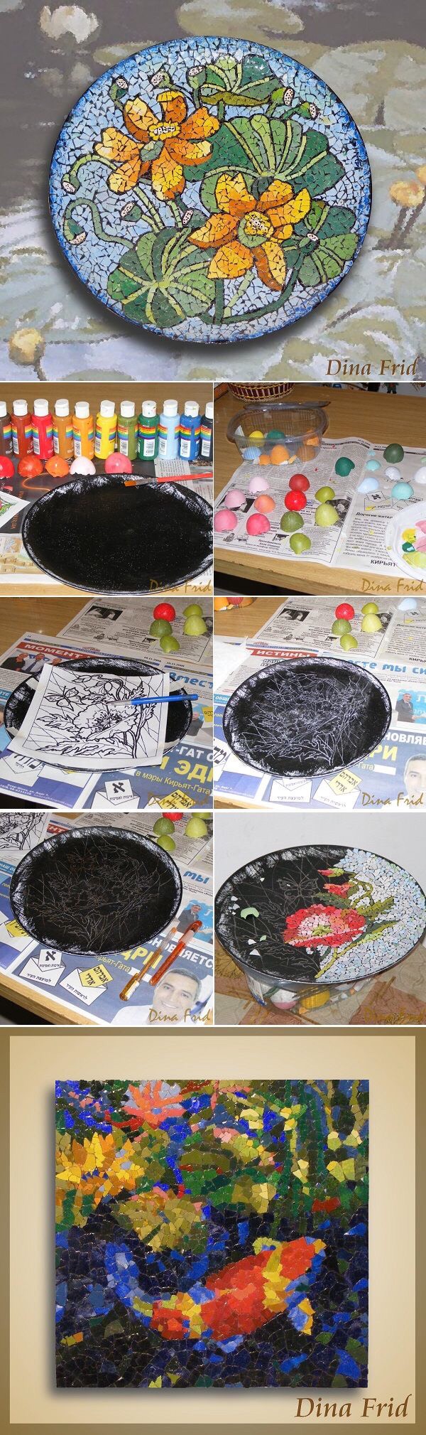 Egg Shell Mosaics. Beautiful Tutorials. Musely