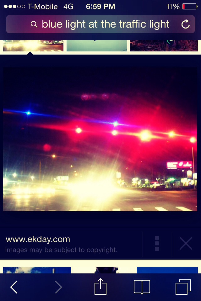 The Blue Light That You See At The Traffic Light Are For The Cameras To