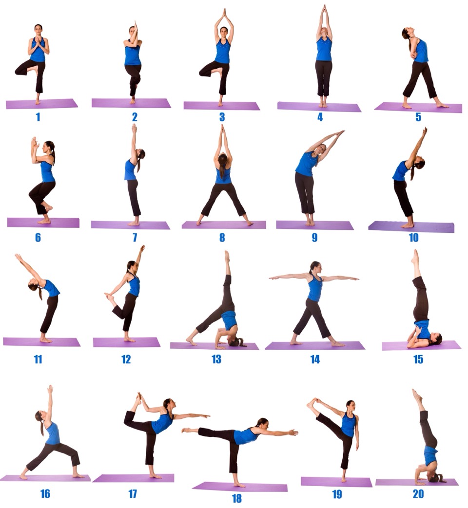 Beginner Yoga Poses Printable Chart