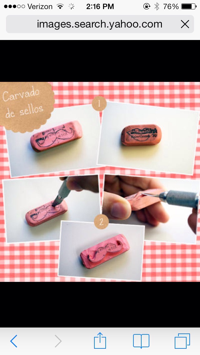 Make Your Own Stamp Out Of Your Old Erasers! So EASY! Musely