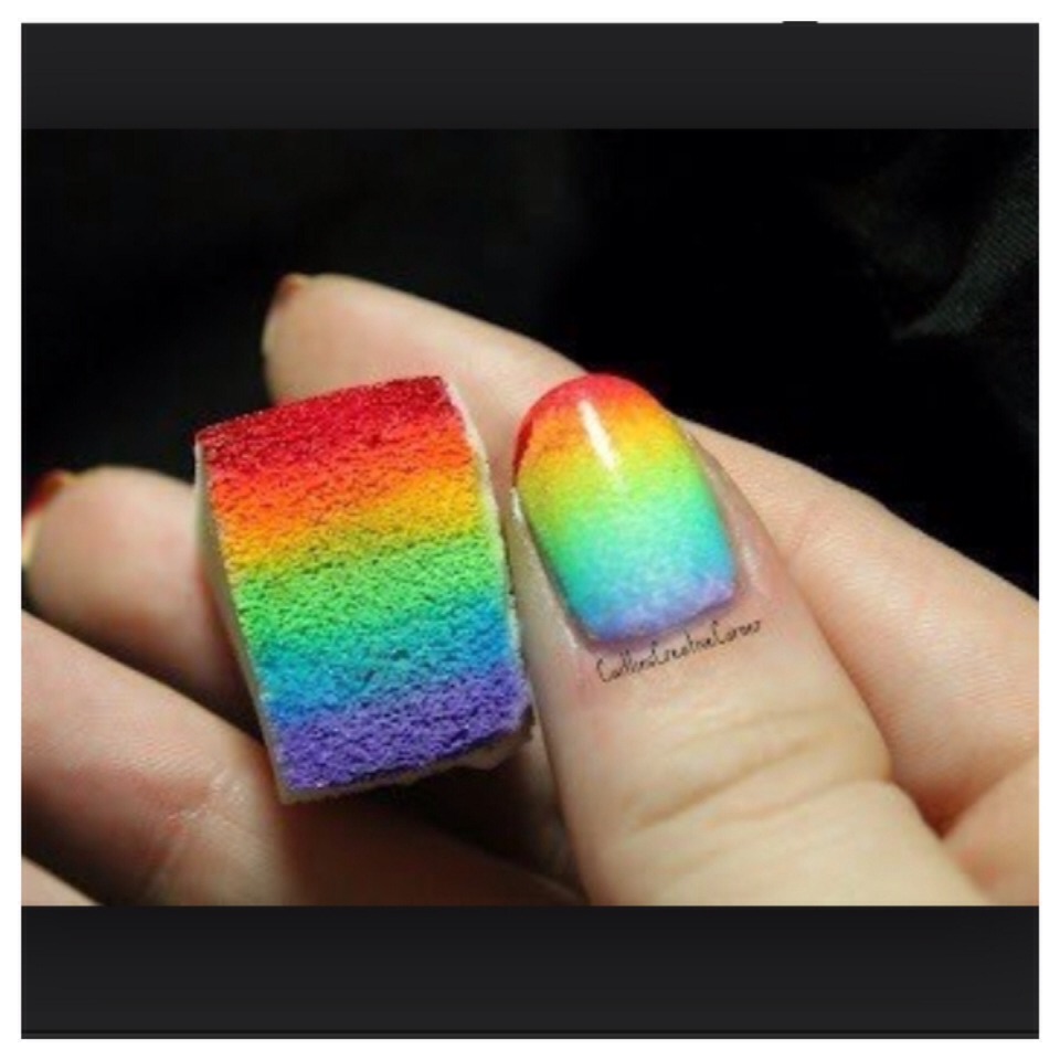 Musely Rainbow Ombré Nails